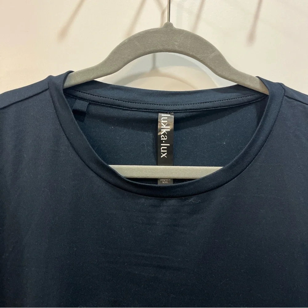 Lukka Lux Long Sleeve Shirt Women’s Blue Activewear‎ Top Pullover Stretch Sz 2XL